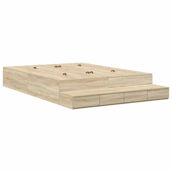Aufbewahrungsbett 140 cm Sonoma-Eiche