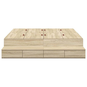 Aufbewahrungsbett 140 cm Sonoma-Eiche