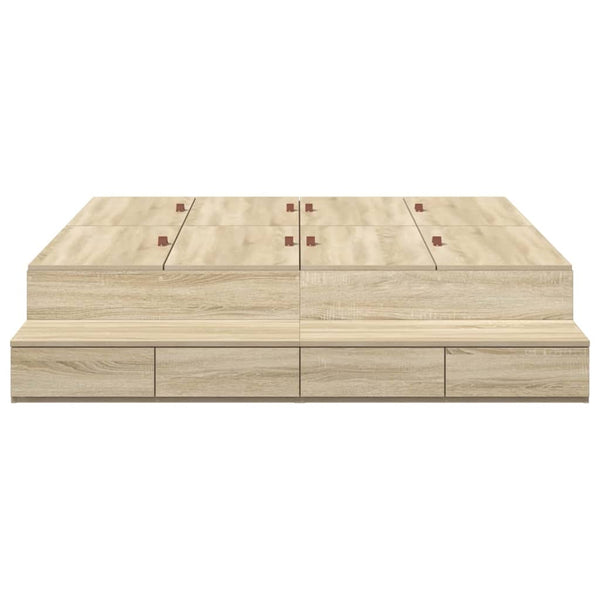Aufbewahrungsbett 140 cm Sonoma-Eiche