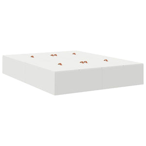Bettgestell mit Stauraum Weiß 150 cm
