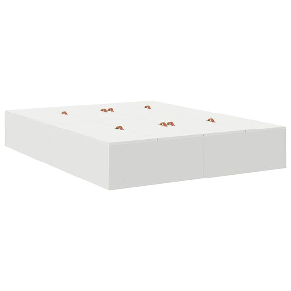 Bettgestell mit Stauraum Weiß 150 cm