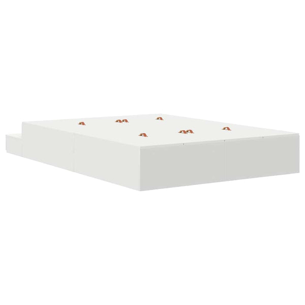 Bettgestell mit Stauraum Weiß 150 cm