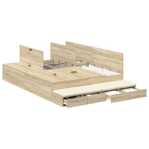 Aufbewahrungsbett 150 cm Sonoma Eiche
