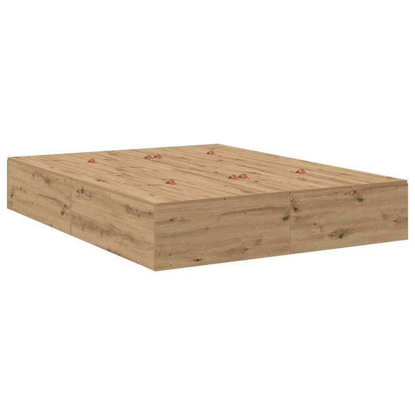 Aufbewahrungsbettgestell Eiche 150 cm