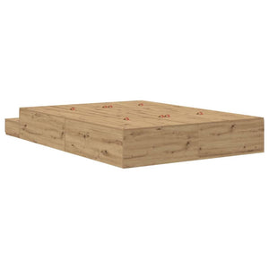 Aufbewahrungsbettgestell Eiche 150 cm