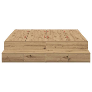 Aufbewahrungsbettgestell Eiche 150 cm