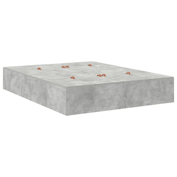 Aufbewahrungsbett 160 cm Beton Grau