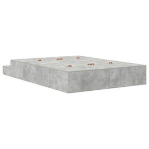 Aufbewahrungsbett 160 cm Beton Grau