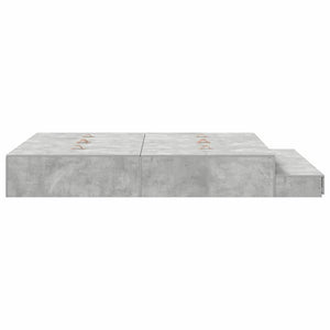 Aufbewahrungsbett 140 cm Betongrau