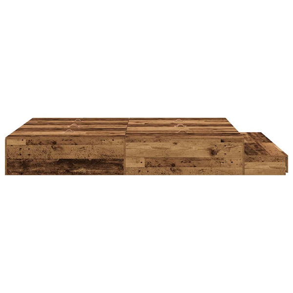 Aufbewahrungsbett 140 cm Altholz