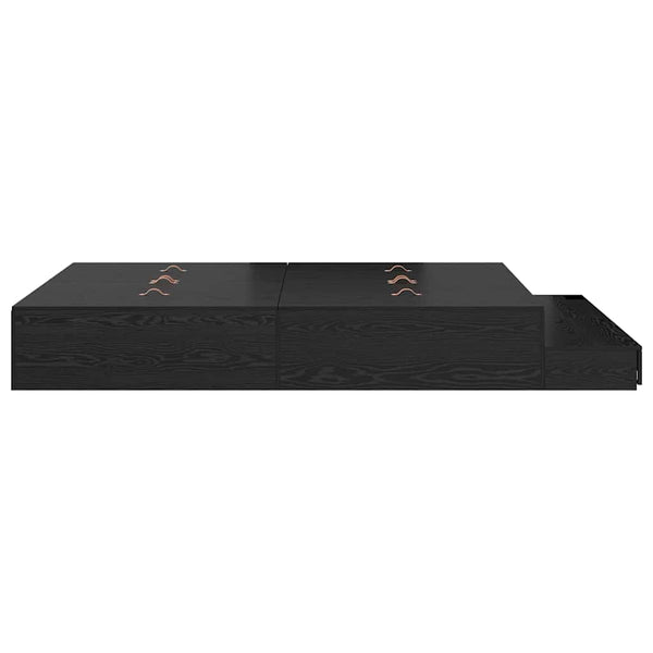 Aufbewahrungsbettgestell 135 cm Schwarz Eiche