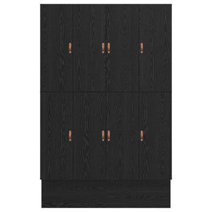 Aufbewahrungsbettgestell 135 cm Schwarz Eiche