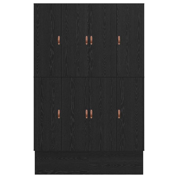 Aufbewahrungsbettgestell 135 cm Schwarz Eiche