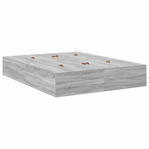 Aufbewahrungsbett 135 cm Graues Sonoma