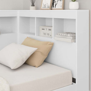 Bücherregal Bett Weiß 90x200 cm