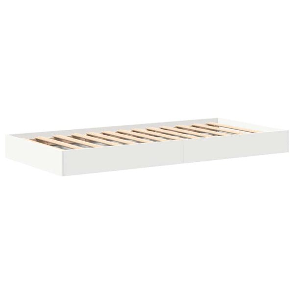 Bücherregal Bett Weiß 90x200 cm
