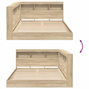Bücherregal Bett 140x200 Sonoma Eiche