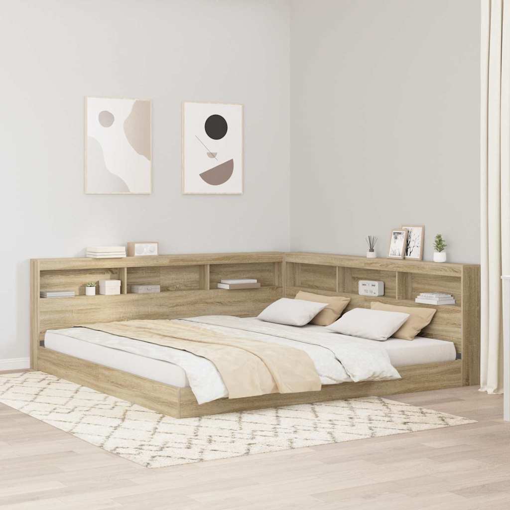 Bücherregal Bett 180x200 Sonoma Eiche