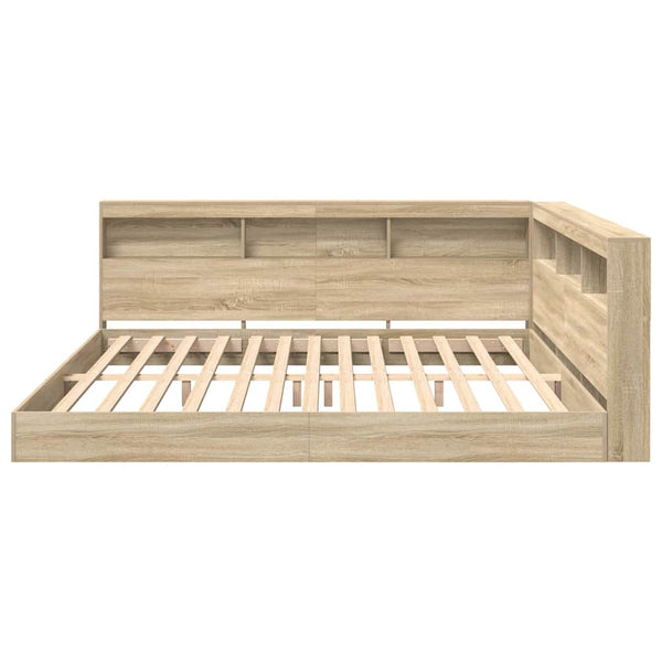 Bücherregal Bett 180x200 Sonoma Eiche