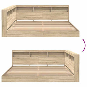 Bücherregal Bett 180x200 Sonoma Eiche