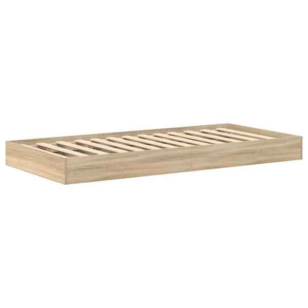 Bücherregal Bett 75x190 cm Sonoma Eiche