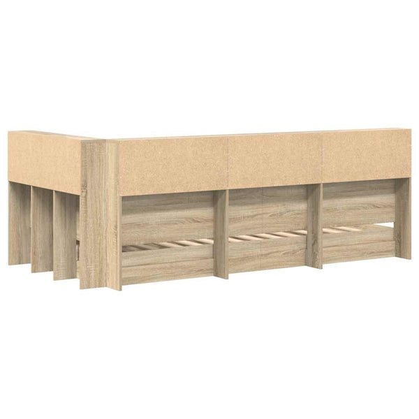 Bücherregal Bett 75x190 cm Sonoma Eiche