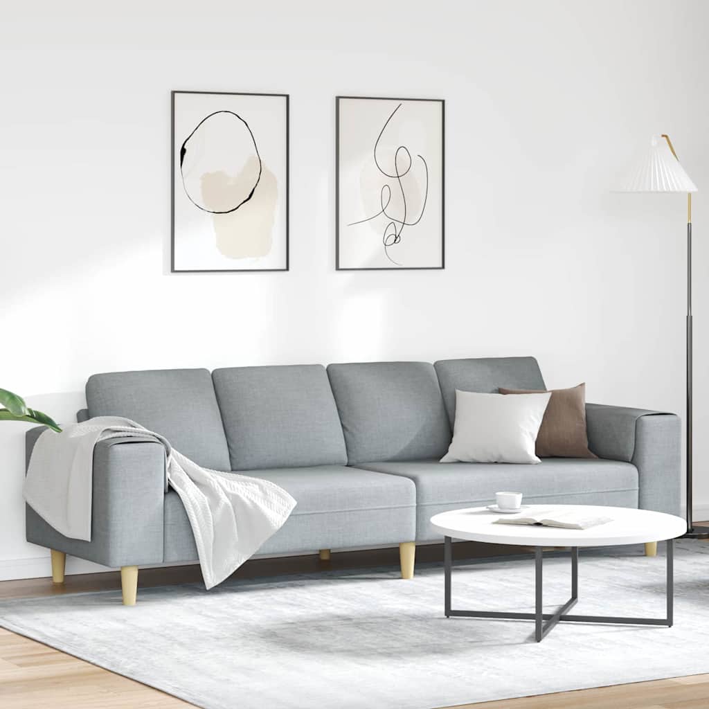 Hellgraue Wohnzimmer Couch, 250 cm