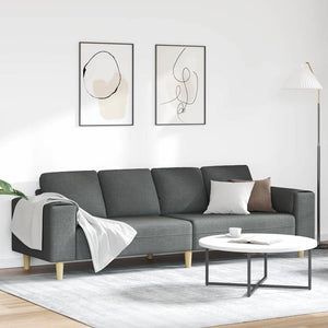 Dunkelgraue Wohnzimmer Couch Polyester 250 cm