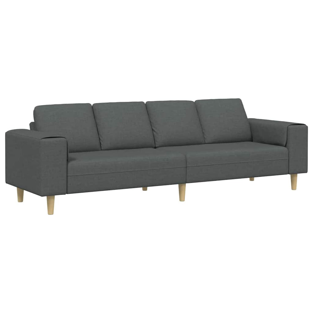Dunkelgraue Wohnzimmer Couch Polyester 250 cm