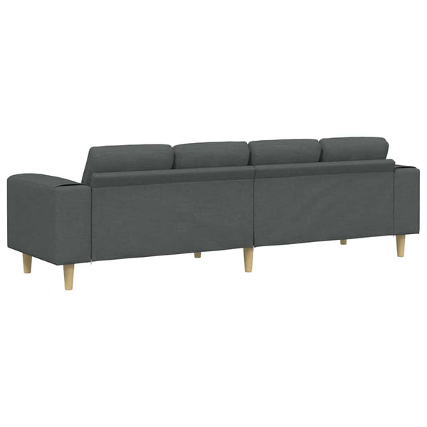 Dunkelgraue Wohnzimmer Couch Polyester 250 cm