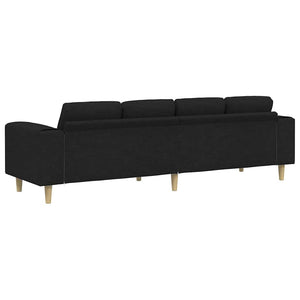 Schwarzes Wohnzimmer Sofa Polyester 250cm