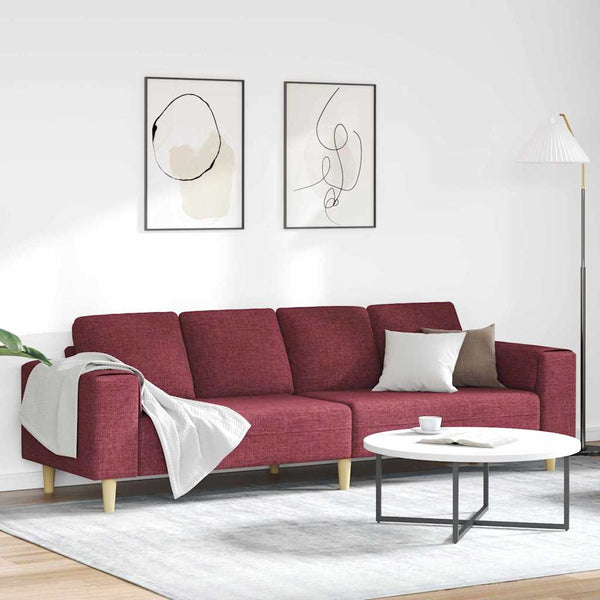 Weinrote Wohnzimmer Couch Polyester 250cm