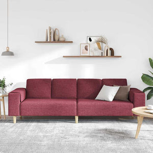 Weinrote Wohnzimmer Couch Polyester 250cm