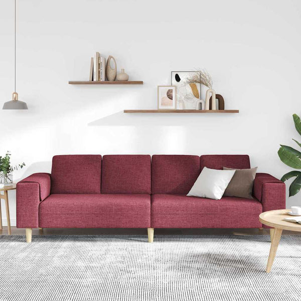 Weinrote Wohnzimmer Couch Polyester 250cm