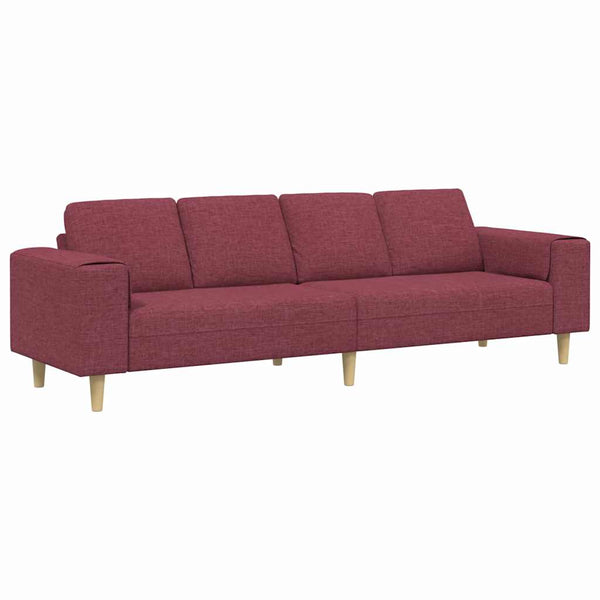 Weinrote Wohnzimmer Couch Polyester 250cm