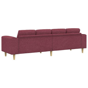 Weinrote Wohnzimmer Couch Polyester 250cm