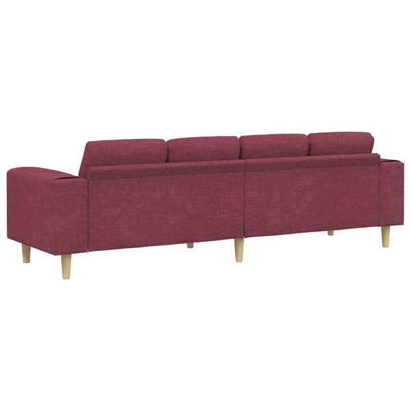 Weinrote Wohnzimmer Couch Polyester 250cm