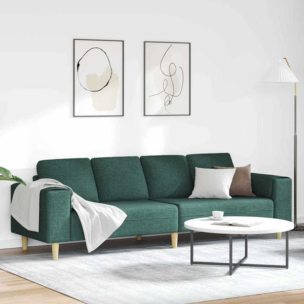 Dunkelgrüne Wohnzimmer Couch Polyester 250 cm