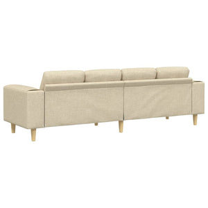Creme Wohnzimmer Couch Polyester 250cm
