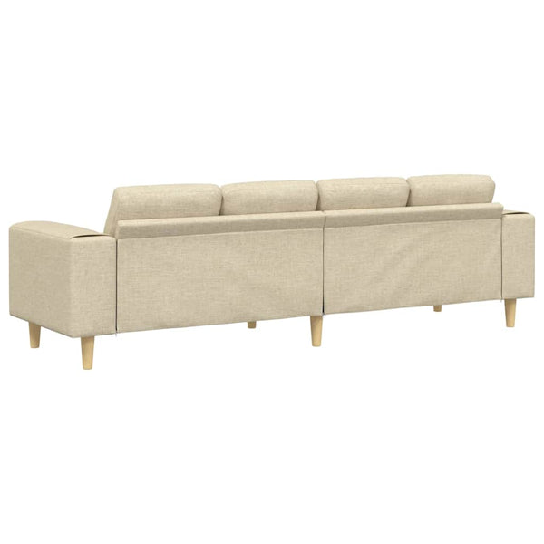 Creme Wohnzimmer Couch Polyester 250cm
