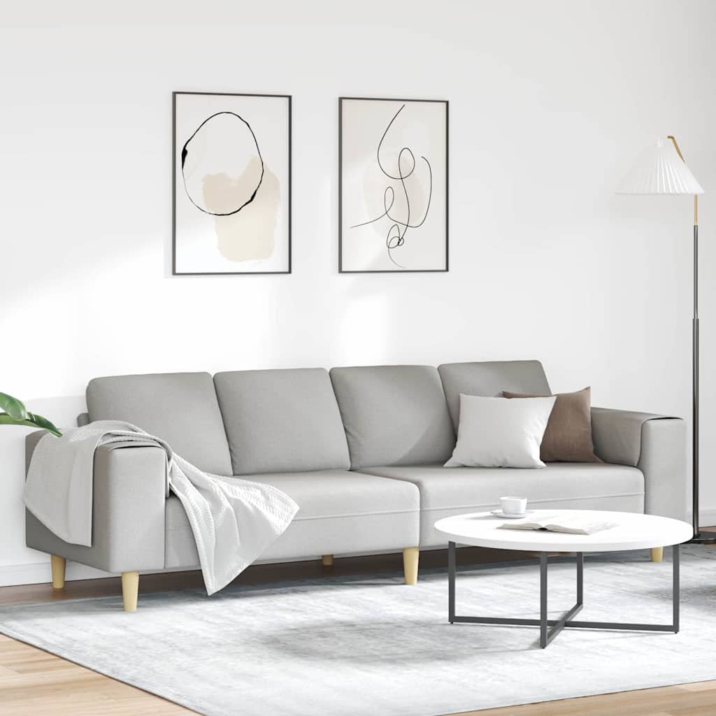 Wohnzimmer Couch Wolkengrau Polyester 250cm