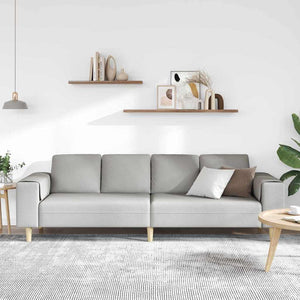 Wohnzimmer Couch Wolkengrau Polyester 250cm