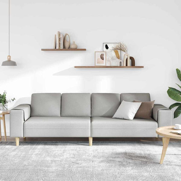 Wohnzimmer Couch Wolkengrau Polyester 250cm
