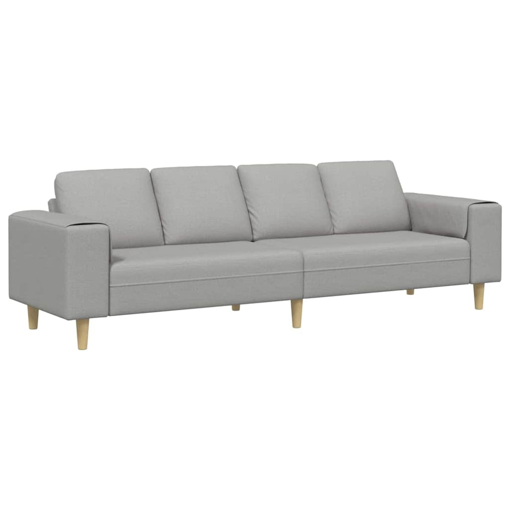 Wohnzimmer Couch Wolkengrau Polyester 250cm