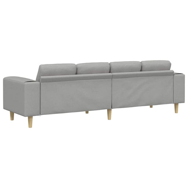 Wohnzimmer Couch Wolkengrau Polyester 250cm