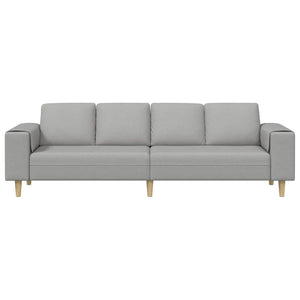 Wohnzimmer Couch Wolkengrau Polyester 250cm