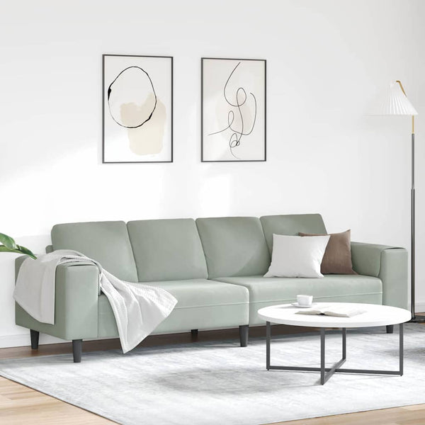 Hellgraue Wohnzimmer Couch 250 cm