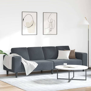 vidaXL Canapé de salon gris foncé 250 x 77 x 76 cm