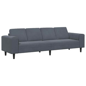 vidaXL Canapé de salon gris foncé 250 x 77 x 76 cm