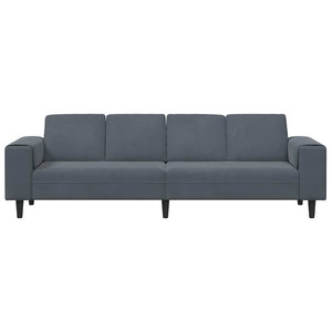 vidaXL Canapé de salon gris foncé 250 x 77 x 76 cm